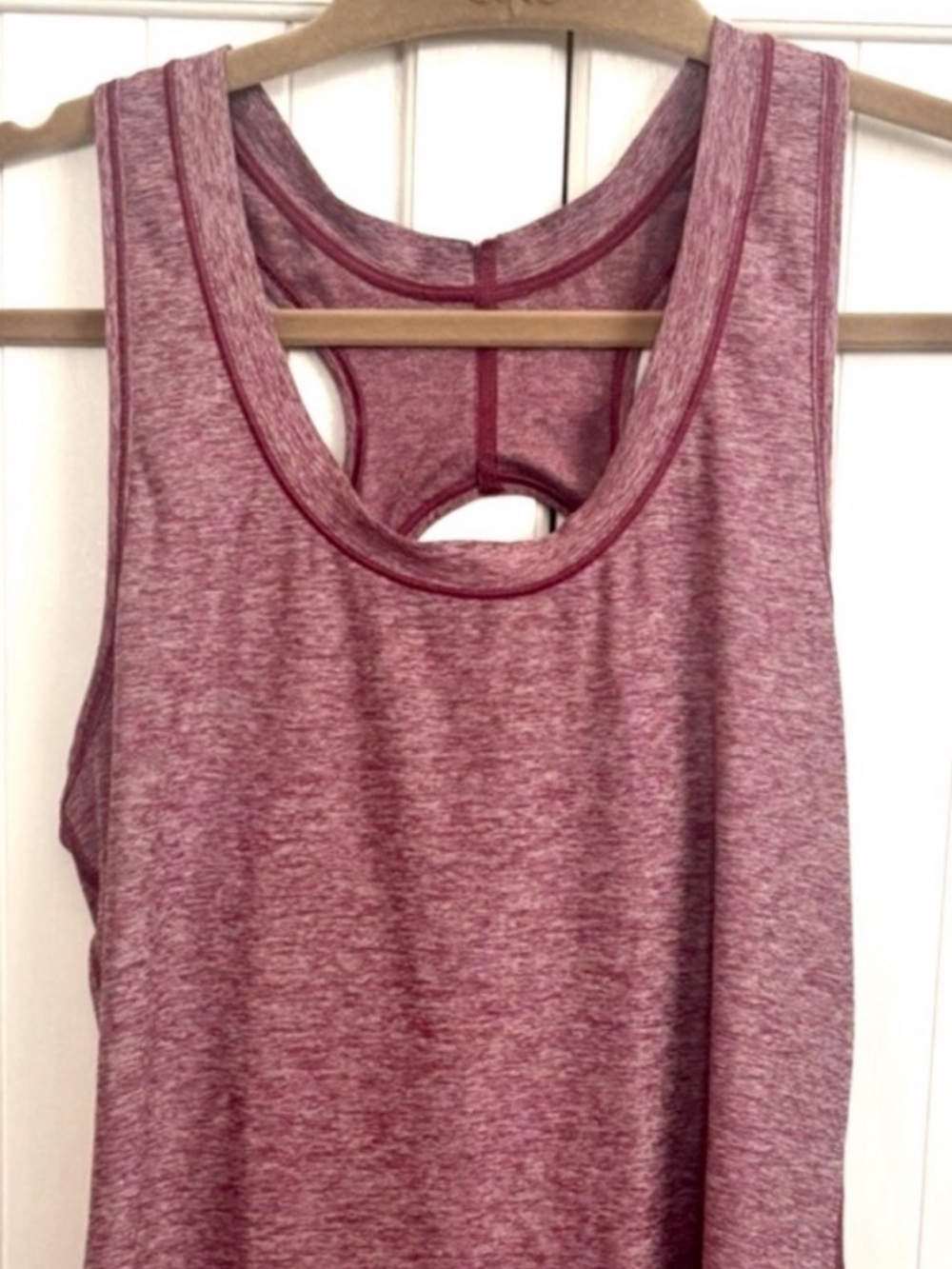 Athleta Nitro Racerback Tank Medium Heathered Rose Athletic Top - Picture 5 of 7